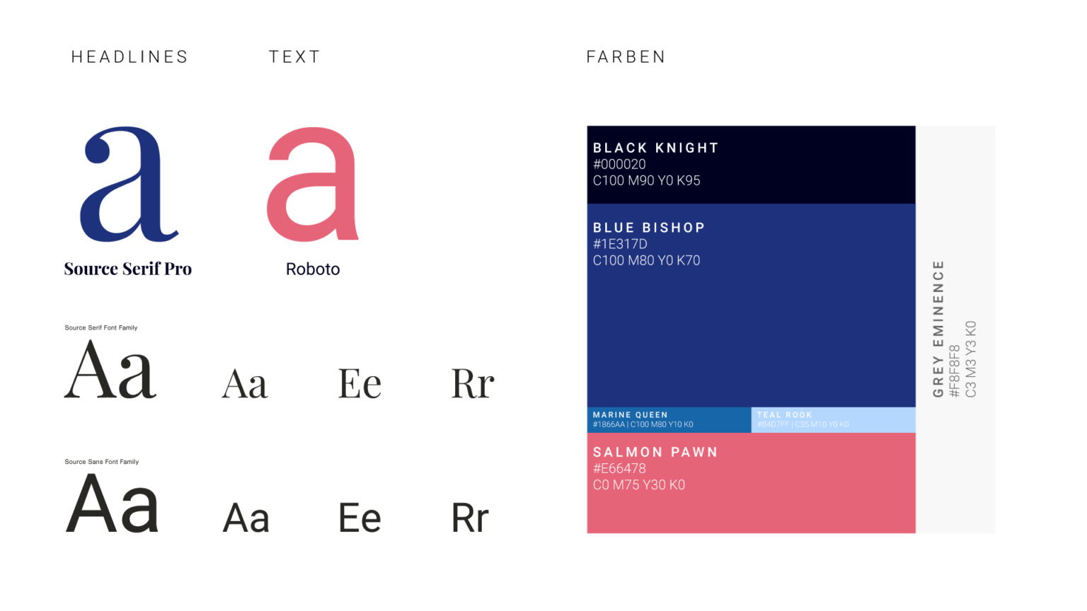 Typographie & Farben