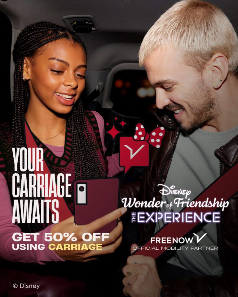 Anzeige des Disney Wonder of Friendship the Experience x FREENOW