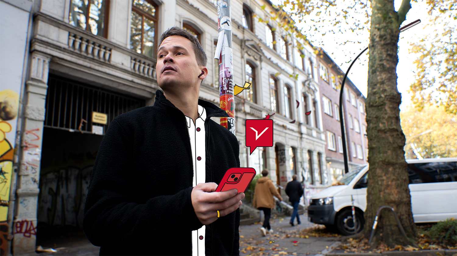 YU_NO FLEET_outside_m looking to left phone logo bubble_HH_shoot_P1140411_smol